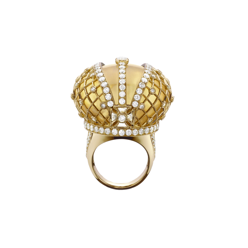 Royal Jubilee Ring in Yellow Gold with White Diamonds and Citrine DJR1.24.21 Sybarite Jewellery - image 0